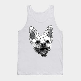 Cute Happy Mutt Geometric Sketch Tank Top